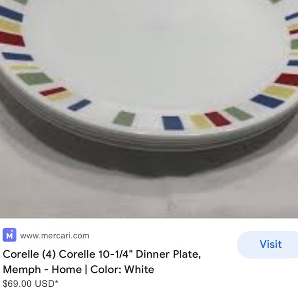COPY - Corelle Colorful “Memphis” 4 Dinner Plates - Picture 10 of 11